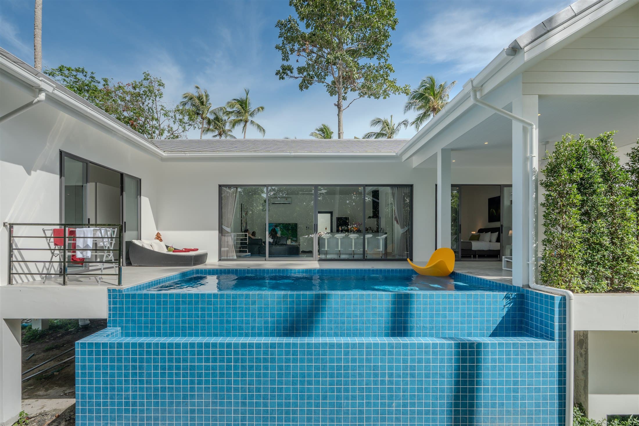 Private pool facing the open villa